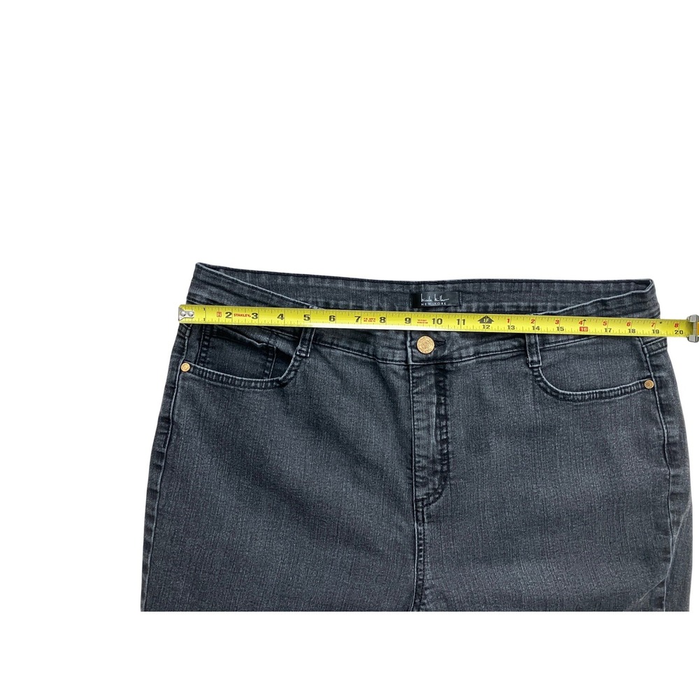 Nicole Miller New York Womens Size 18 Gray Wash Straight Leg Denim Jeans - Picture 8 of 8